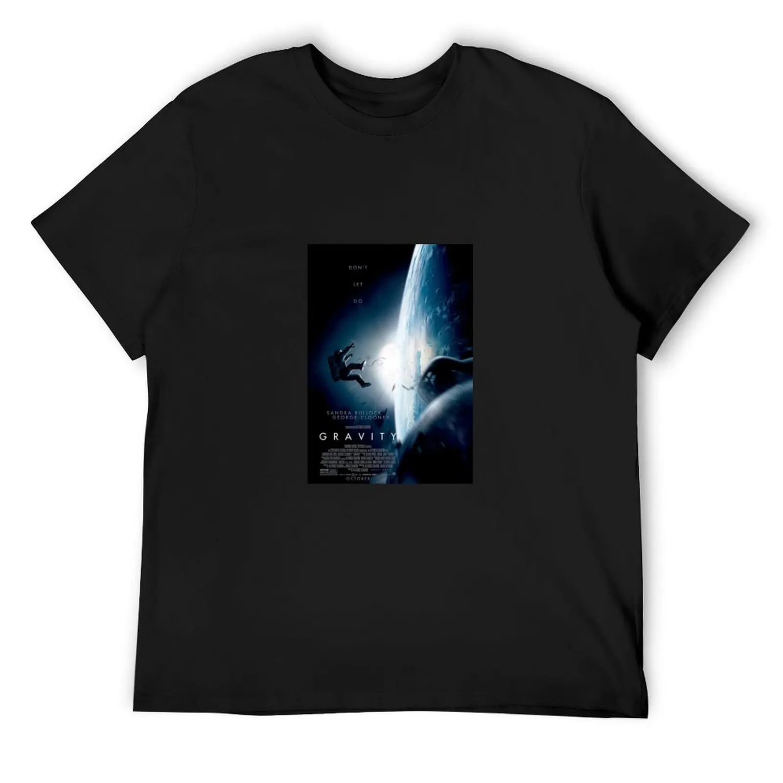 

Gravity Movie Release Poster T-Shirt for a boy tops plus size tops plain black t shirts men