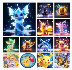 Pokemon 5D pittura diamante fai da te Pikachu simpatico cartone animato Eevee diamante ricamo mosaico strass immagini decorazioni per la casa regalo per bambini