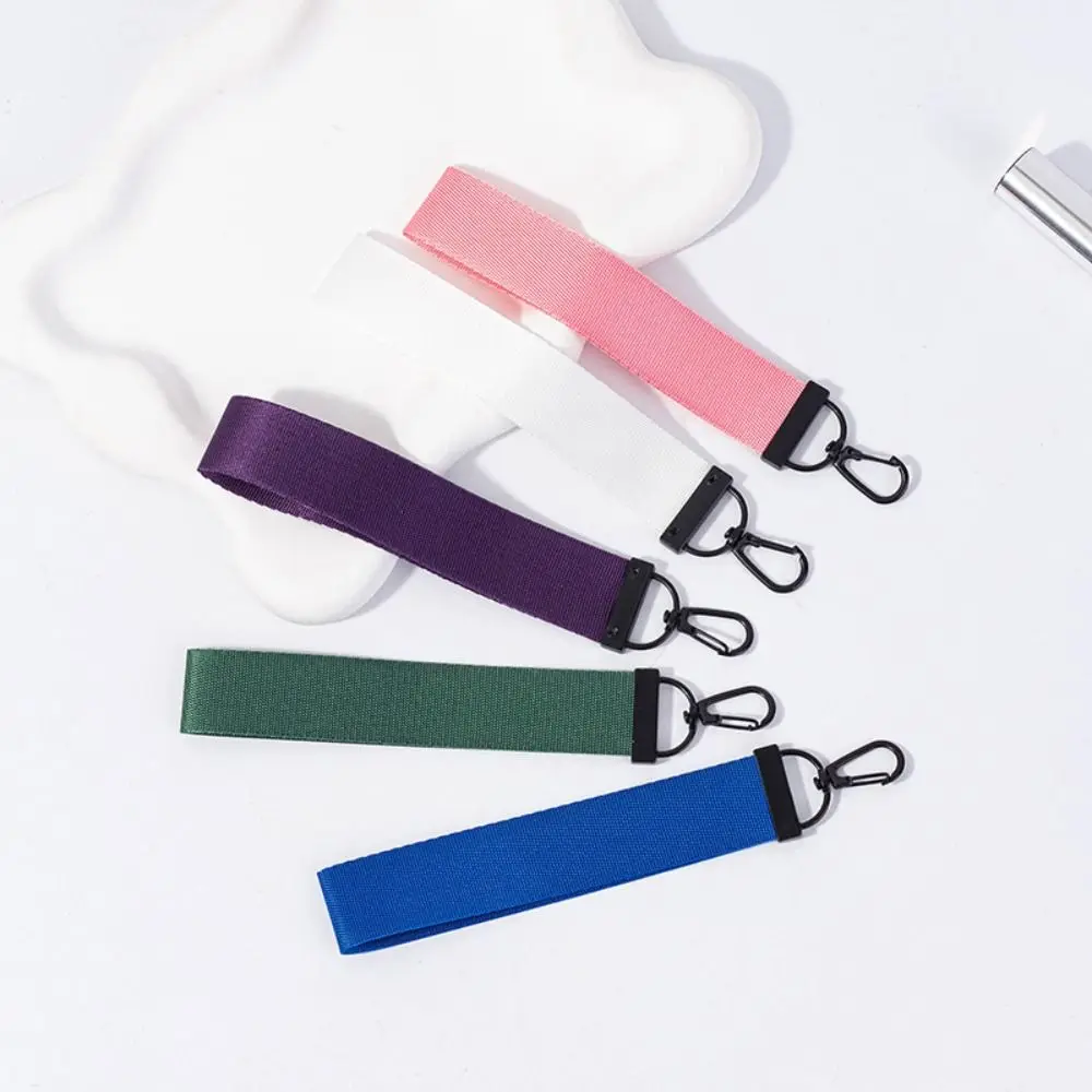 Creativity Solid Color Solid Phone Straps DIY Lanyard Minimalist Ribbon Rope Nylon Wear-resistant Backpack Charm