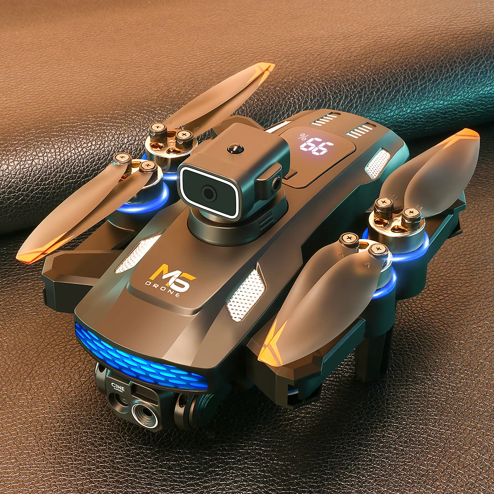 Mini Dron M6 4K, cámara HD profesional con pantalla grande, 2,4G, WIFI, FPV, flujo óptico sin escobillas, cuadricóptero plegable