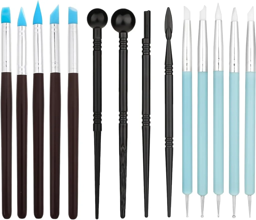 

14Pcs Clay Modeling Sculpting Tools Ball Stylus Dotting Tools Pottery Supplies Tools Pottery Tools Cold Air Dry Clay Tool Set