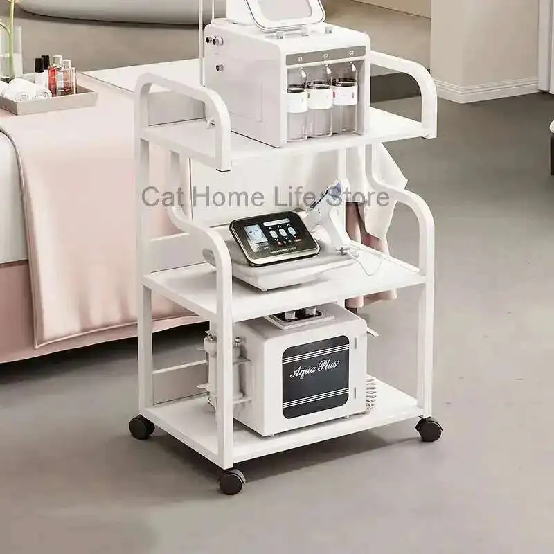 

Tool Trolley Work Tools Stroller for the Beauty Salon Black Cart Wheels Hair Stations Furniture Roulette Storage Aesthetic Nail