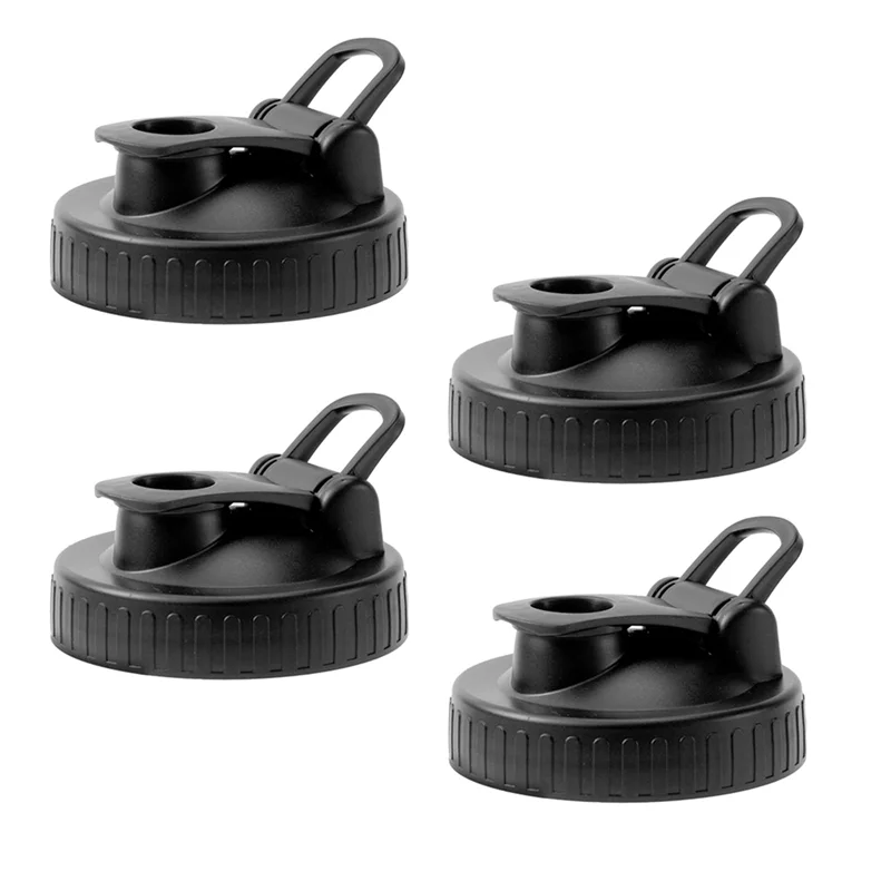 A17R-Pour Spout Lids For Ball Wide Mouth Mason Jars, Airtight Canning Jar Flip Cap Top Lid For Dressing Pouring, Pack Of 4