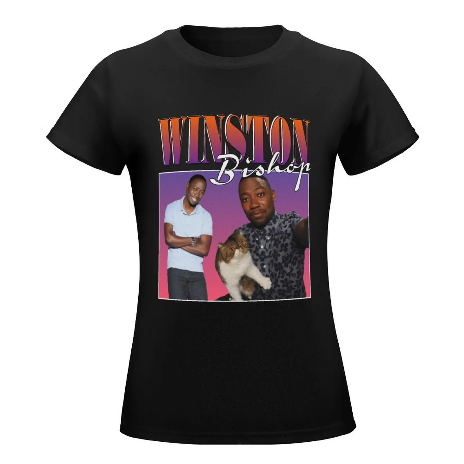 Winston Bishop T-Shirt animal print plus sizes t-shirts for Women graphic tees