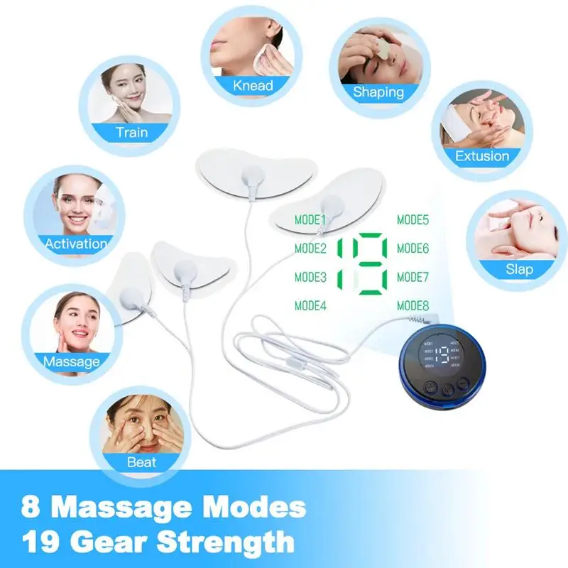 EMS Facial Massager Muscle Stimulator Facial Lifting Eye Beauty Device Neck Face Lift Skin Tightening Anti-Wrinkle skin care