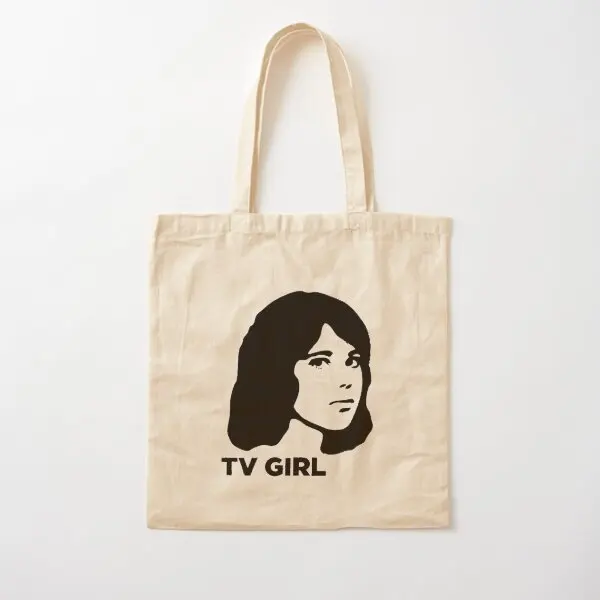 Tv Girl Band Merch Cotton  Canvas Bag Foldable Shoulder Bag Grocery Fashion Casual Travel Shopper Tote Unisex Fabric Handbag