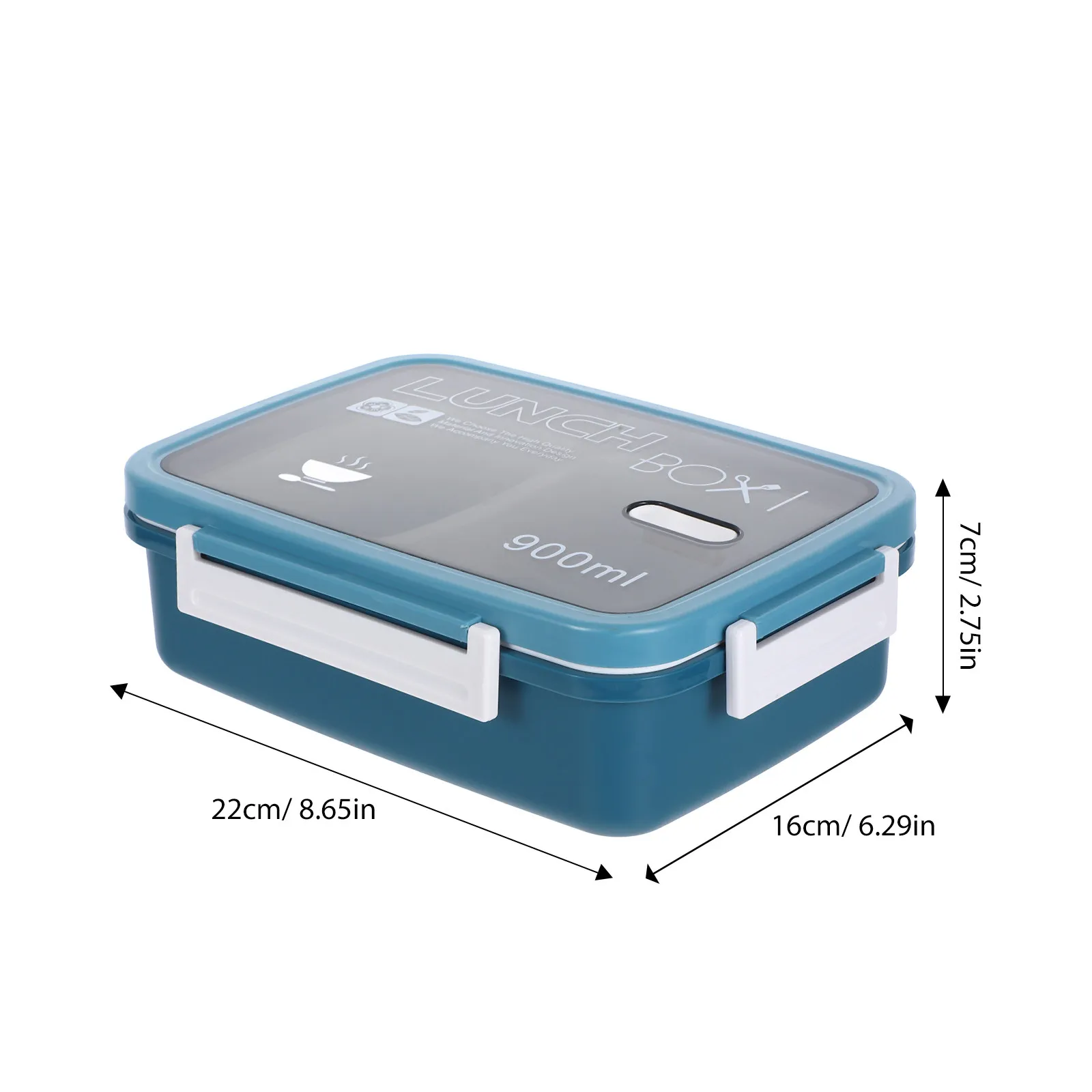 Microwaveable Silicone Bento Box – Portable Sealed Lunch Container for Office & Students, Food-Grade ABS/PP