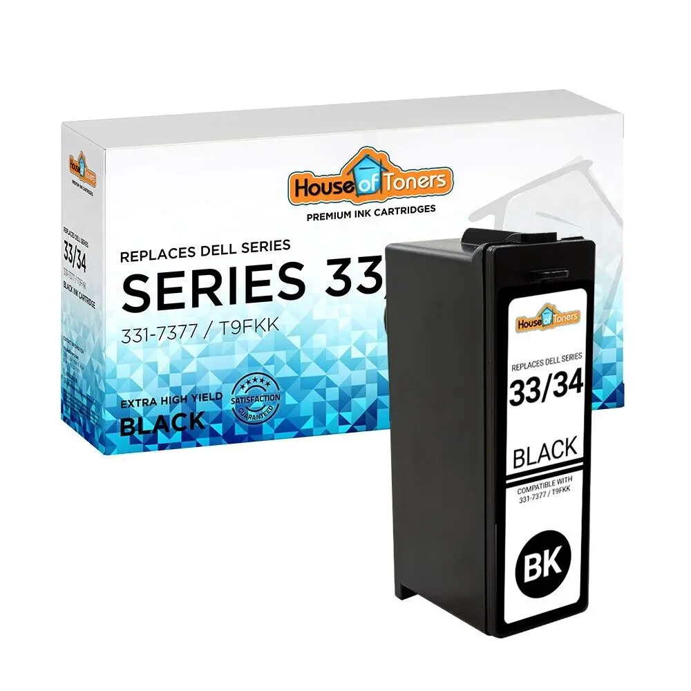 Negro 33XL (31 32 33 34) Tinta Extra HY (331-7377 / 331-7689) para Dell V525W