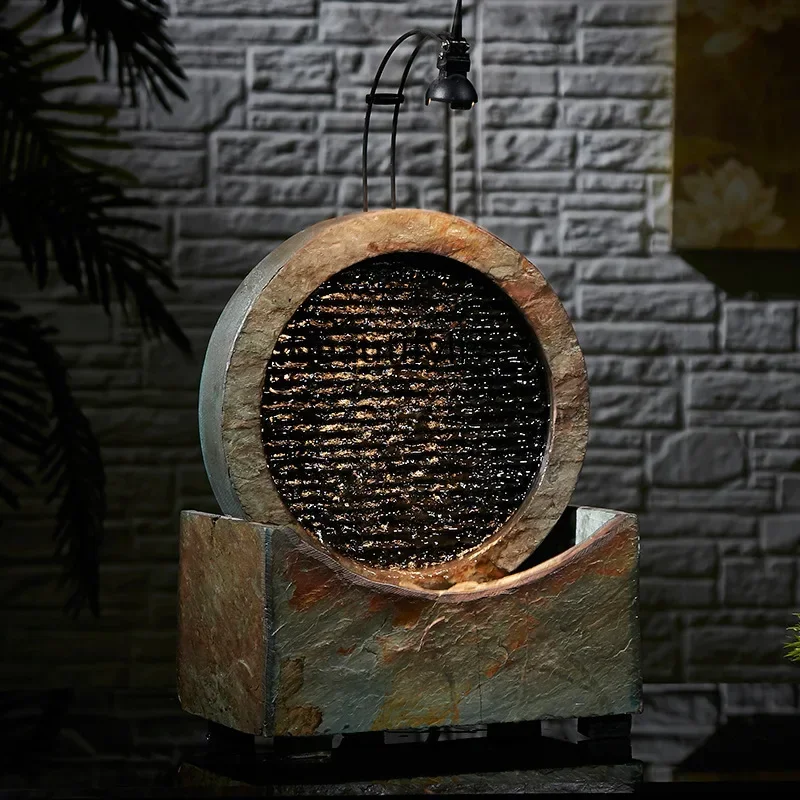 Creative living room Chinese zen stone flowing water fountain water feature decoration modern ornament