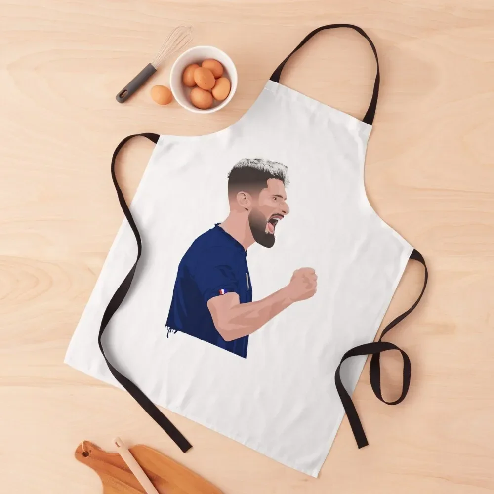 

Olivier Giroud Apron for women with pocket cleanings cooks clothes Kitchen Items For Home Apron