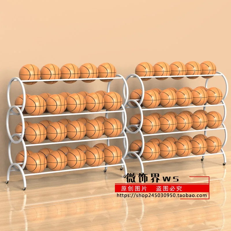 Kindergarten Basketball Children's mobile football Frame placement rack