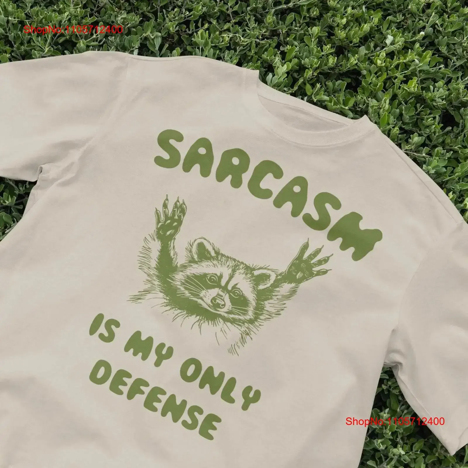 Sarcasm Defense T Shirt Funny Raccoon Retro 90s Humor Vintage Animal Design Quirky Style Playful vintage Washed Breathable