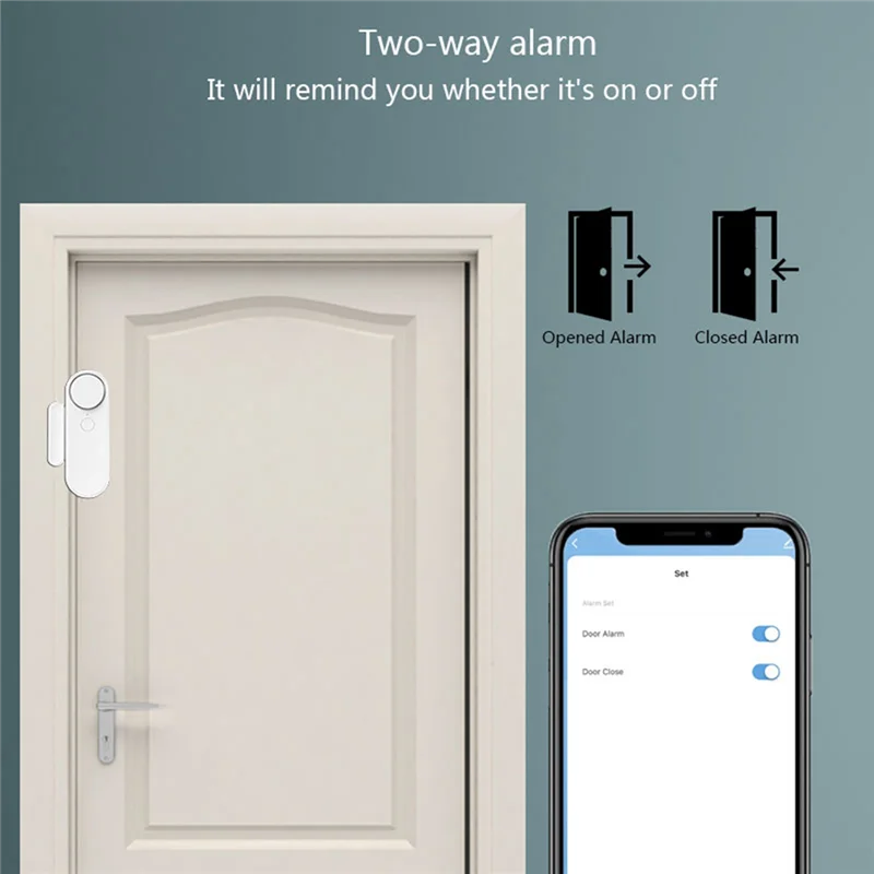 Tuya WiFi Door Sensor Smart Home Security Alarm System Independence Alert Scene 90DB sirena APP funzione di promemoria