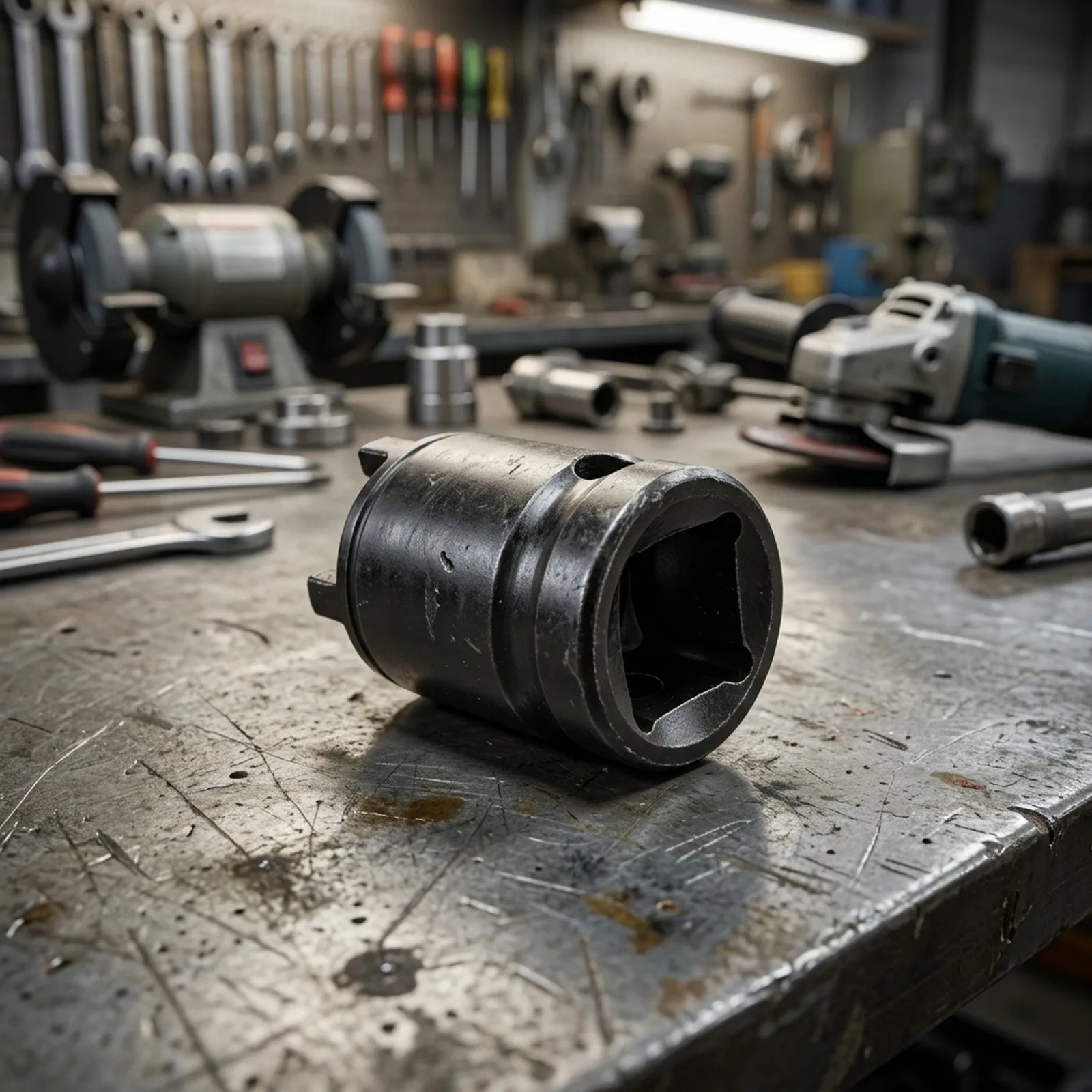 Four Claw Angle Grinder Socket Tool Built for 100mm Angle Grinders and 1/2 Inch (12mm) Square Head Electric Wrench Applications