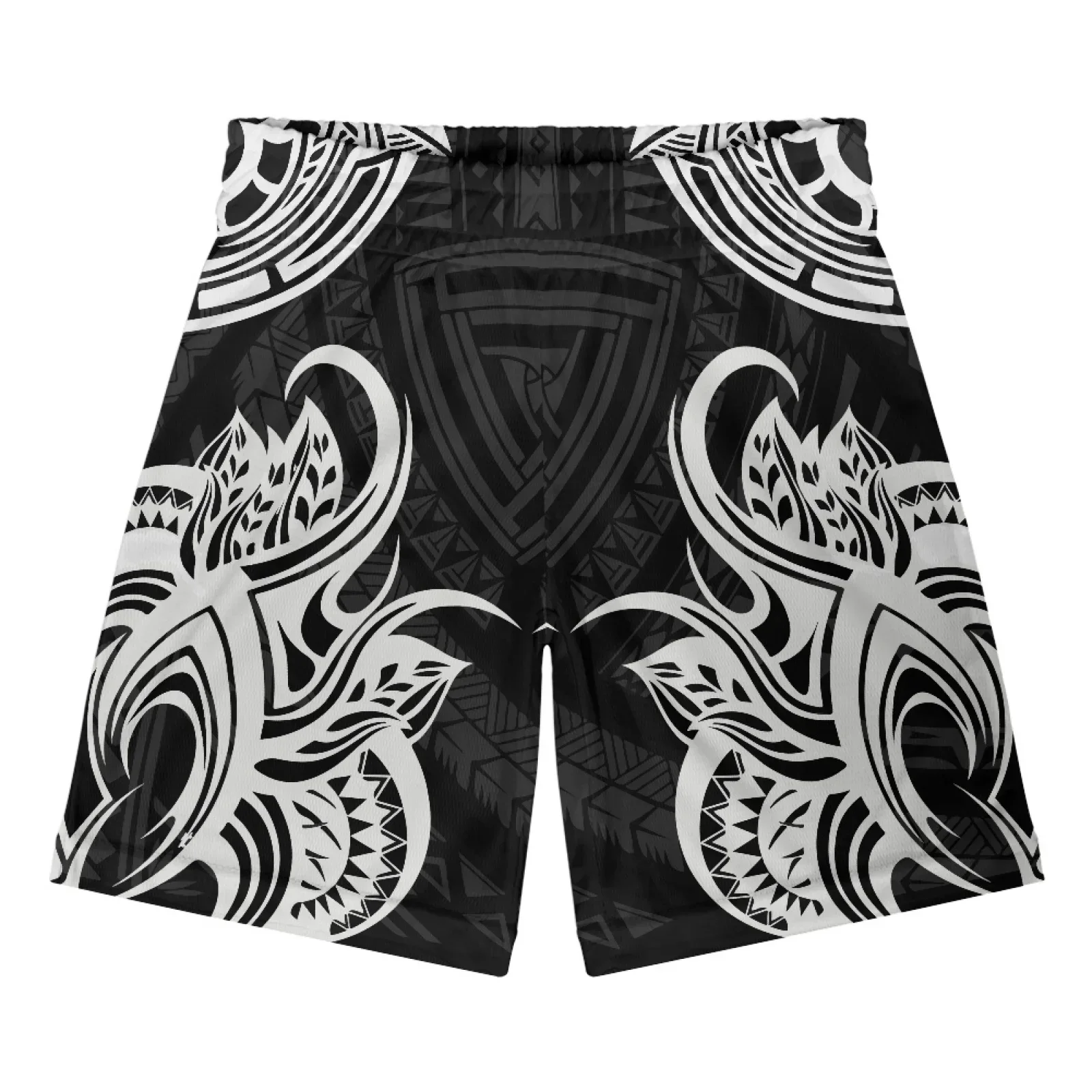 Polynesian Tribal Pohnpei Totem Tattoo Prints Men Basketball Sport Running Shorts Workout Jersey Male Exercise Fitness Gym Tight