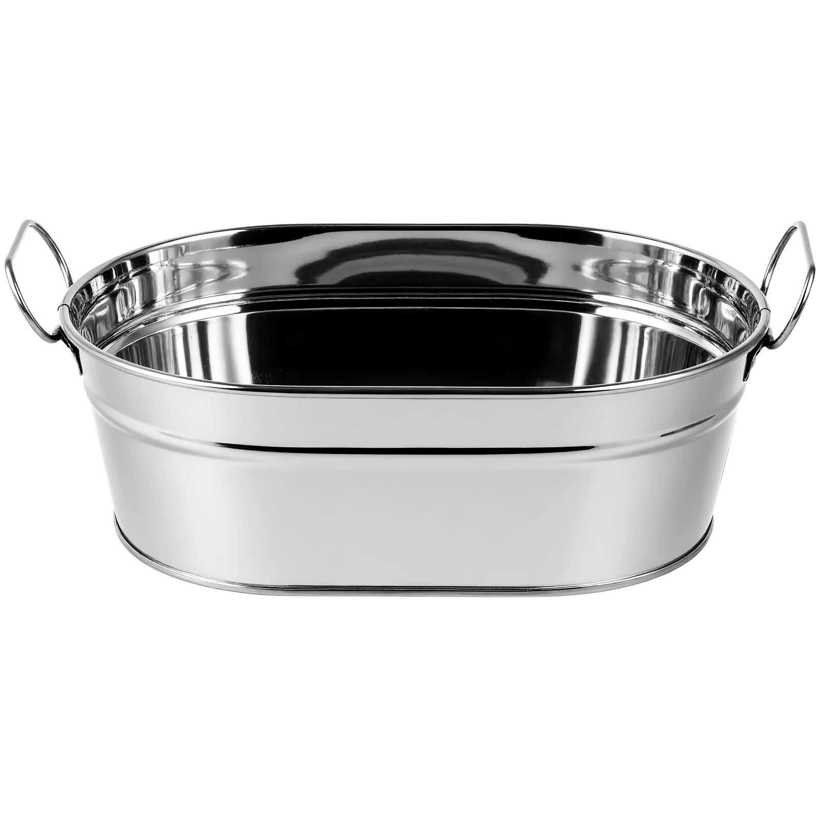 

1Pcs Stainless Steel Seafood Barrel Large Capacity Creative Tableware for Hotel Restaurant Seafood Container