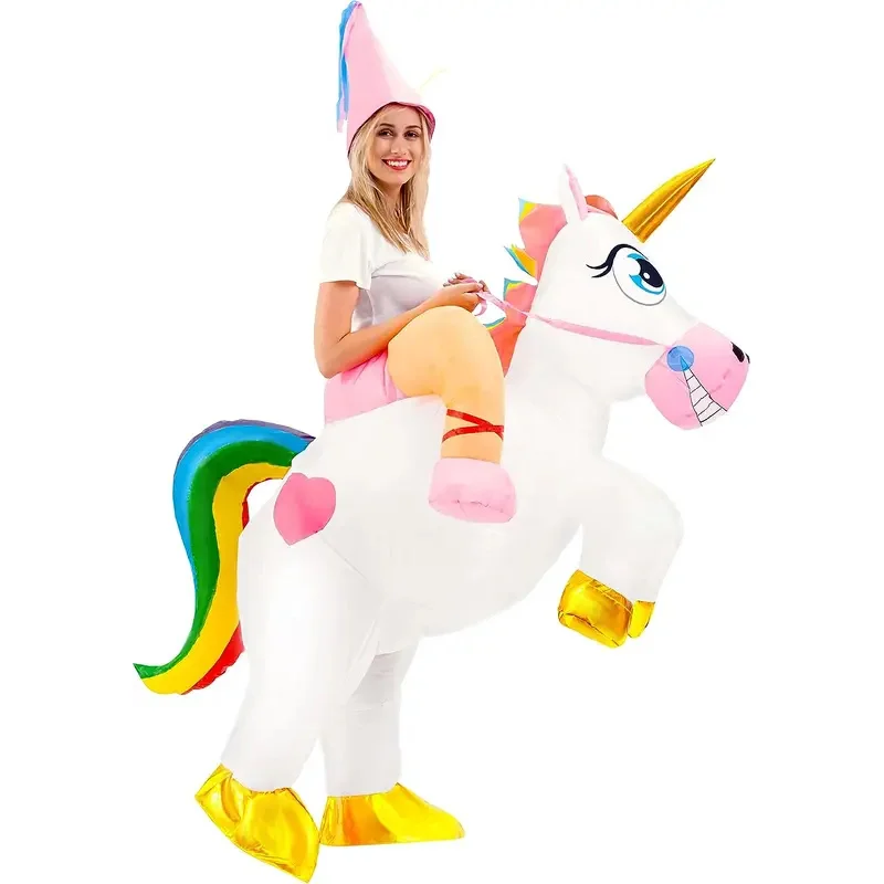 

Spooktacular Creations Inflatable Costume Unicorn Riding a Unicorn Air Blow-up Deluxe Halloween Costume Adult