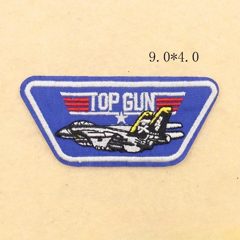 Air Force Letter Top Gun Us Badge Embroidery  DIY Cloth Sticker Movie Ironing Clothing Accessory for Hat/cloth/shoes