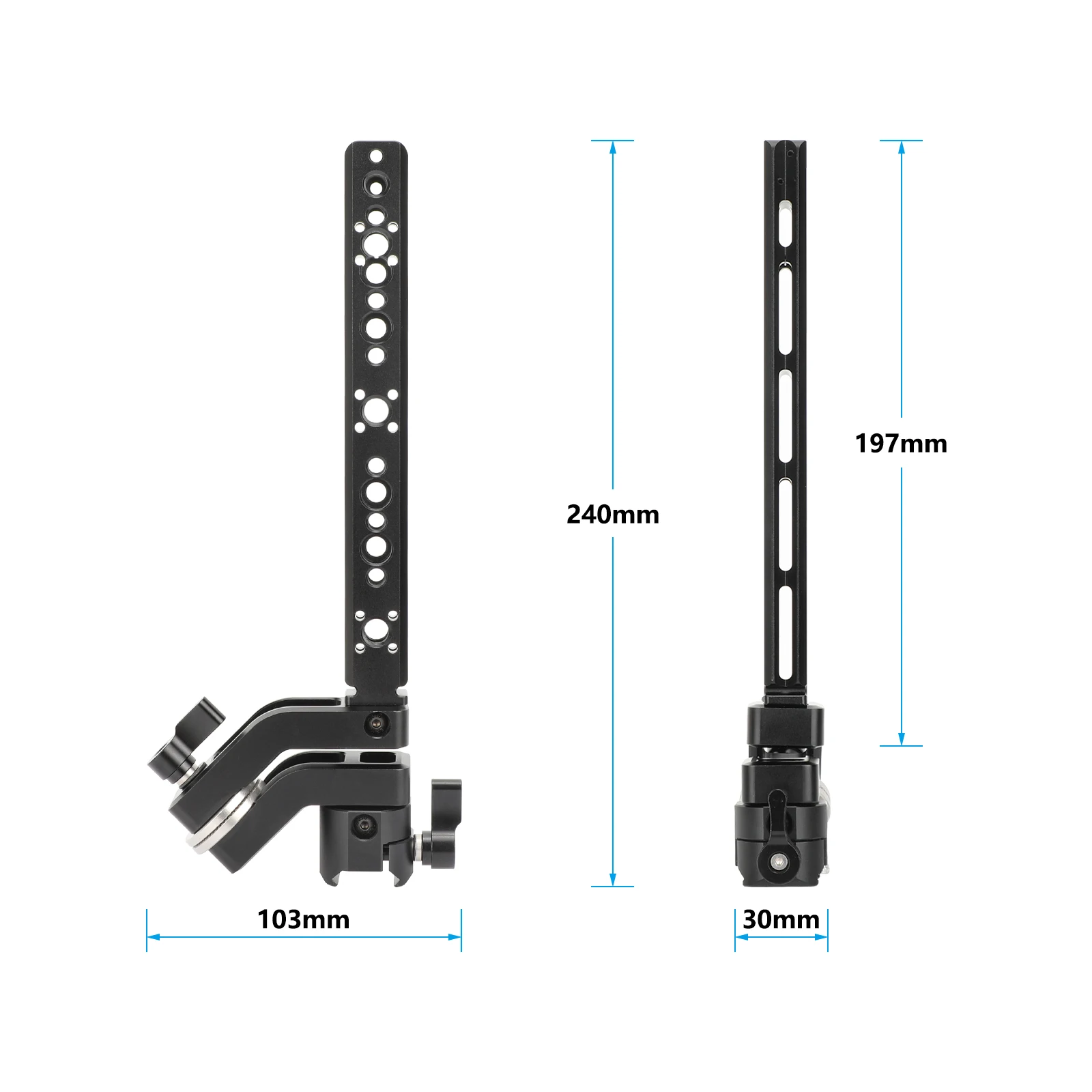 HDRIG Soporte L plegable para DJI RS 2, RSC 2, RS 3 y RS 3 Pro Cámara Estabilizador de cardán Extensión Brazo mágico con soporte NATO