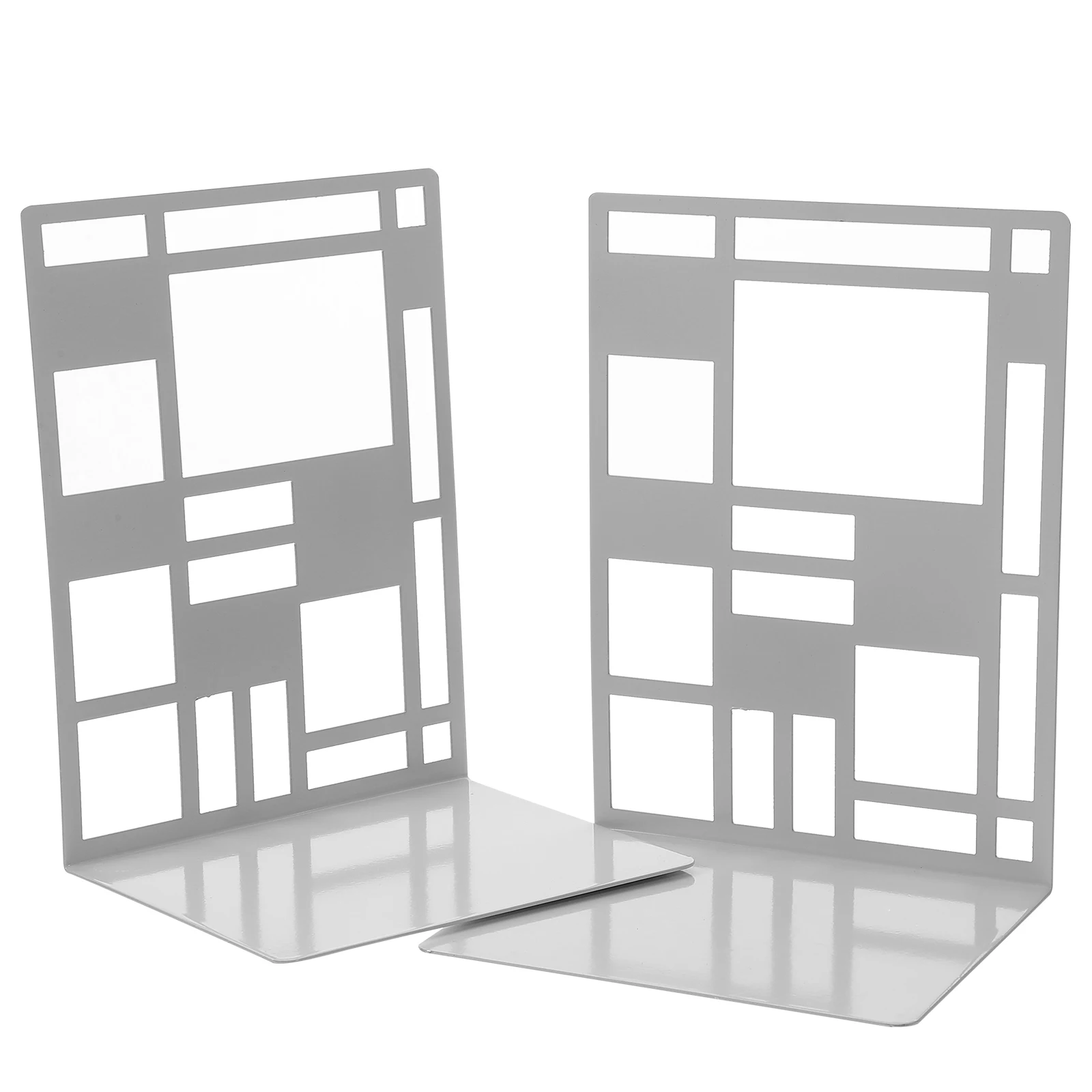 

Metal Bookends Set Iron Book Non Slip Pads Desk Office Study Room Bookshelf ganizer Storage Decorative Reading Ends