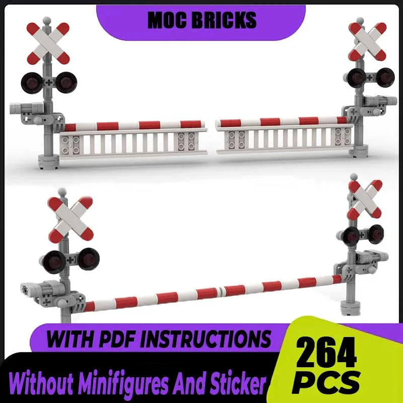 

Modular City Building Model Moc Building Bricks Cross Signal Model Technology Blocks Gifts Christmas Toys DIY Sets Assembly