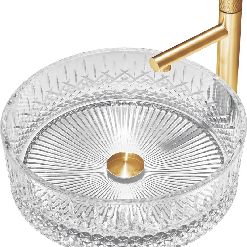 Modern White Glass Bathroom Wash Basin Simple Design Household Toilet Upper Sink Countertop Washstand Bowl for Home Decor
