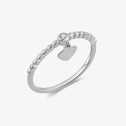 VEWANT New 925 Sterling Silver Drop Valentiens Simple Ring Love Fine Jewelry For Women 2023 Winter