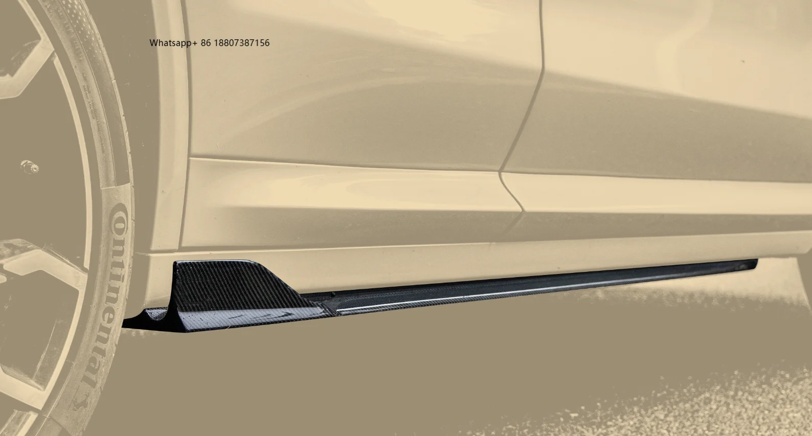 

New for X3M X4M F97 F98 Front Carbon Fiber Side Skirts with Exhaust Bolt-On Universal Fitment