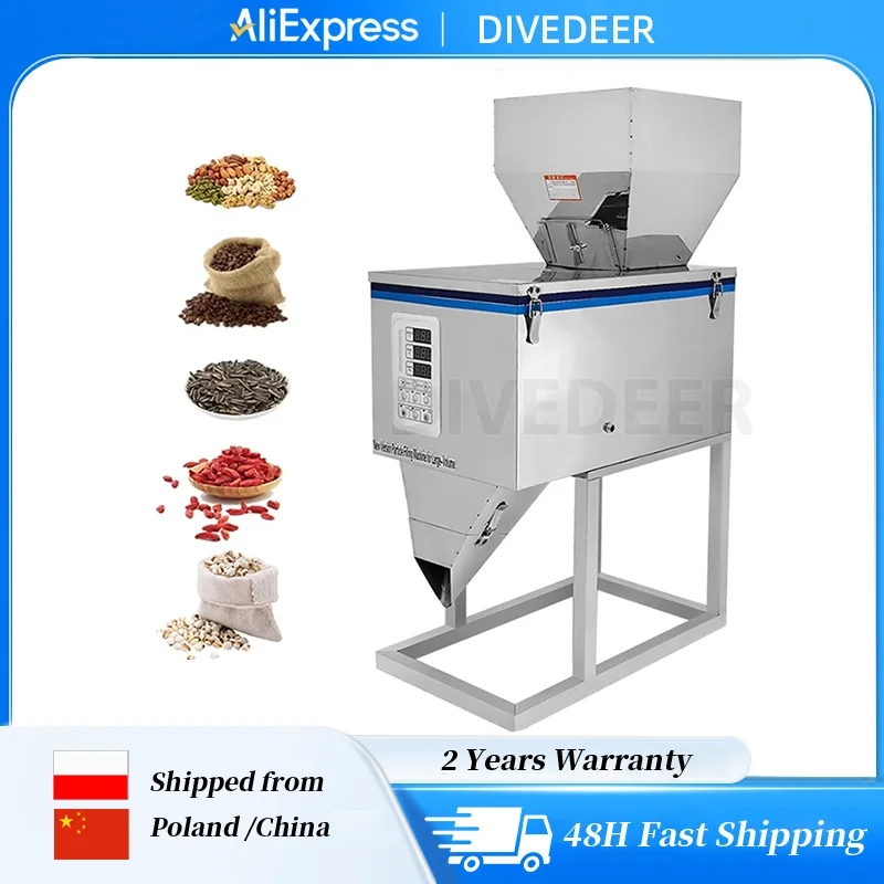 

DIVEDEER 999G Automatic Quantitative Weighing Filling Machine for Granule, Powder, Tea, Seed, Salt, Rice & Hardware Packaging