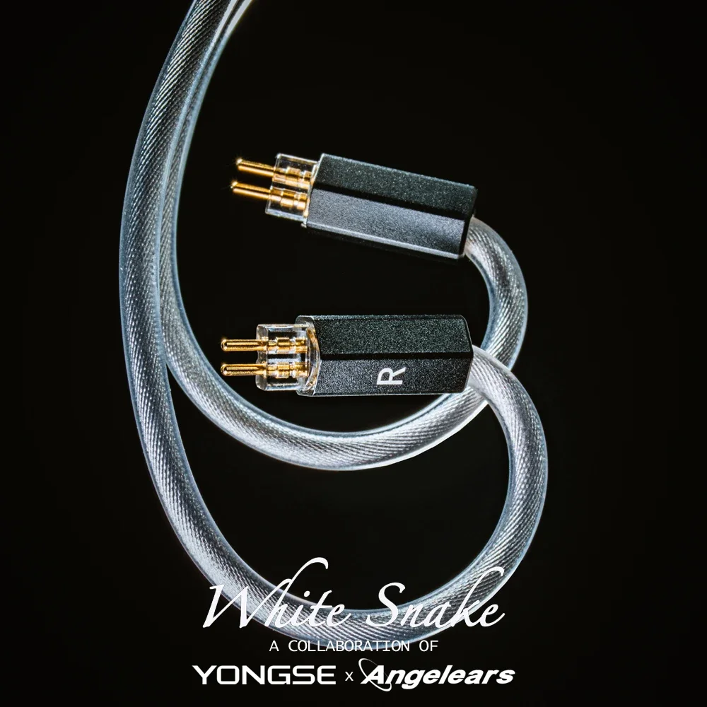 Angelears X Yongse WhiteSnake Edition Earphone Cable Pure Silver Silver Plated Single Crystal Copper Coaxial Structure view 3