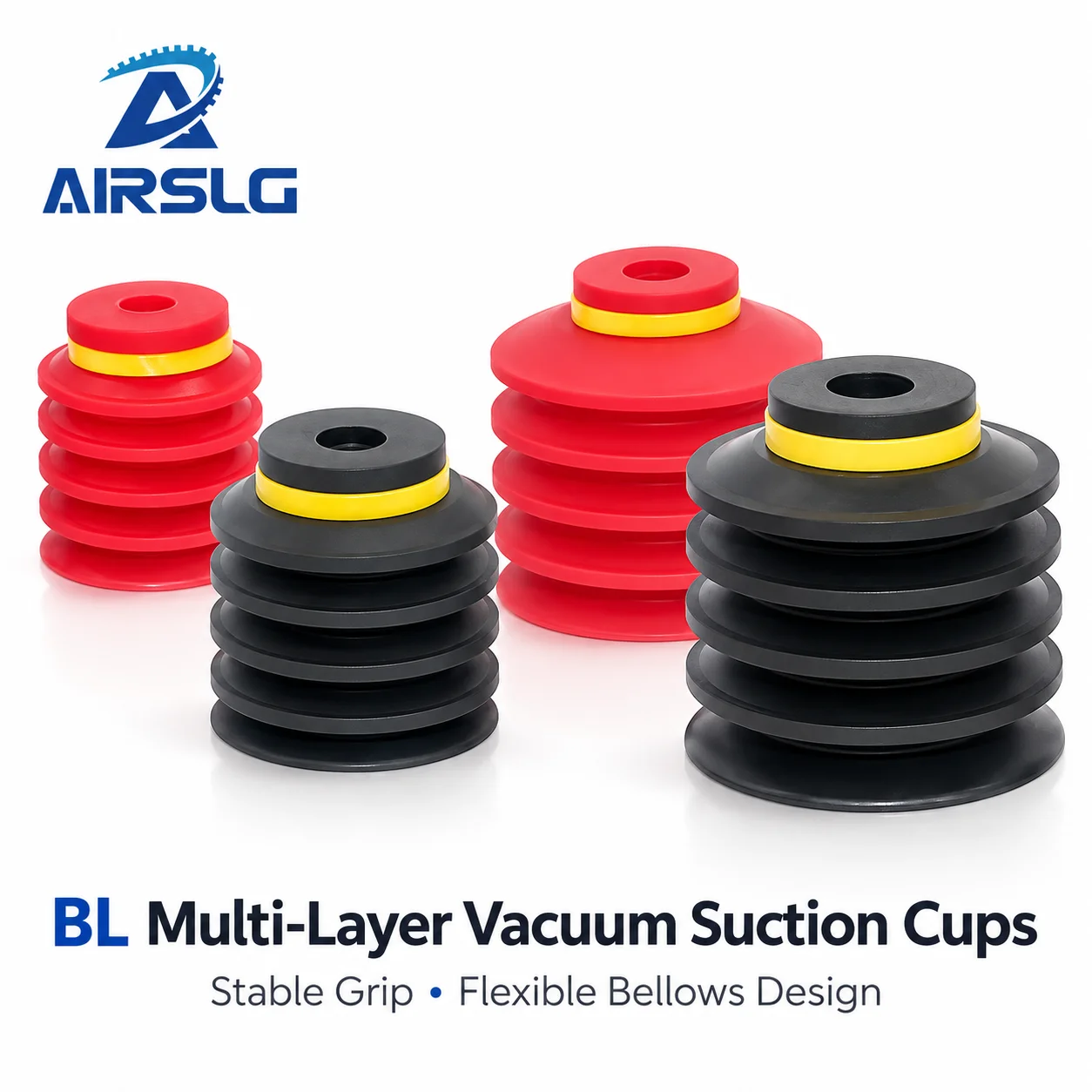 5Pcs/Lot BL20 BL30 BL40 BL50-2-S Vacuum Sucker 5-Layer Silicone Suction Cup for Irregular Soft Bag Packaging Robot Component