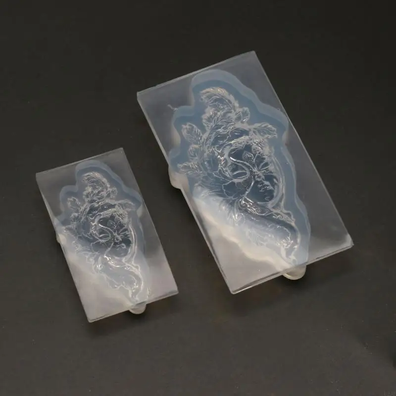 DIY مرآة آلهة الرقص فتاة سيليكون الايبوكسي العفن DIY للإبداع راقصة في قناع قلادة صياغة قالب للديكور #5