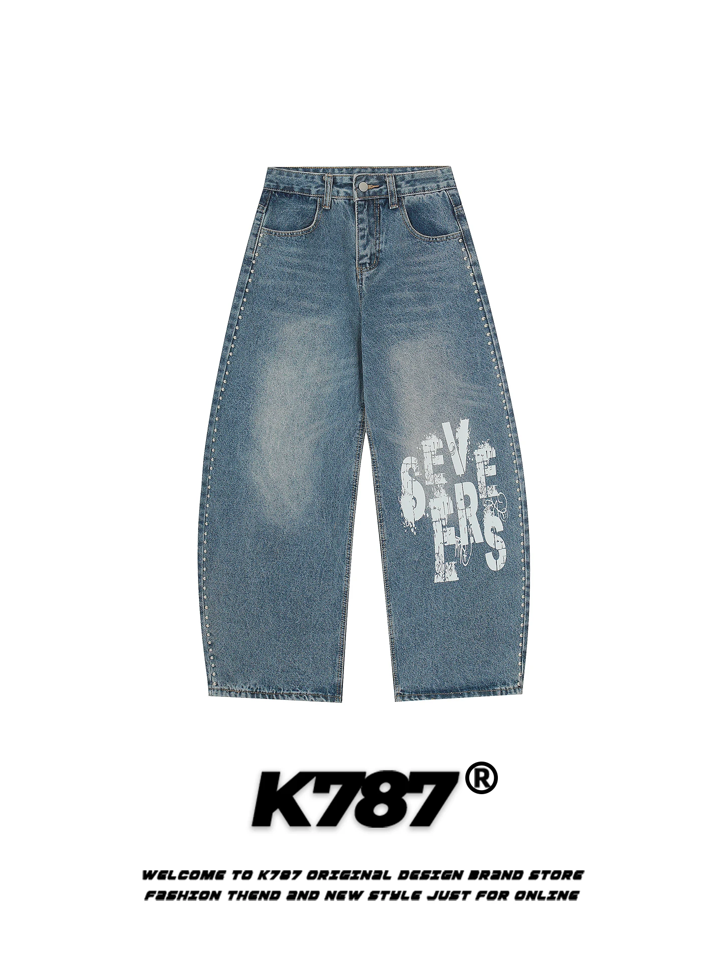 

Повседневные джинсы с высокой талией и широкими штанинами для мужчин и женщин, свободный крой, американский ретро-стиль, застежка на пуговицах, не требует глажки, весенняя мода