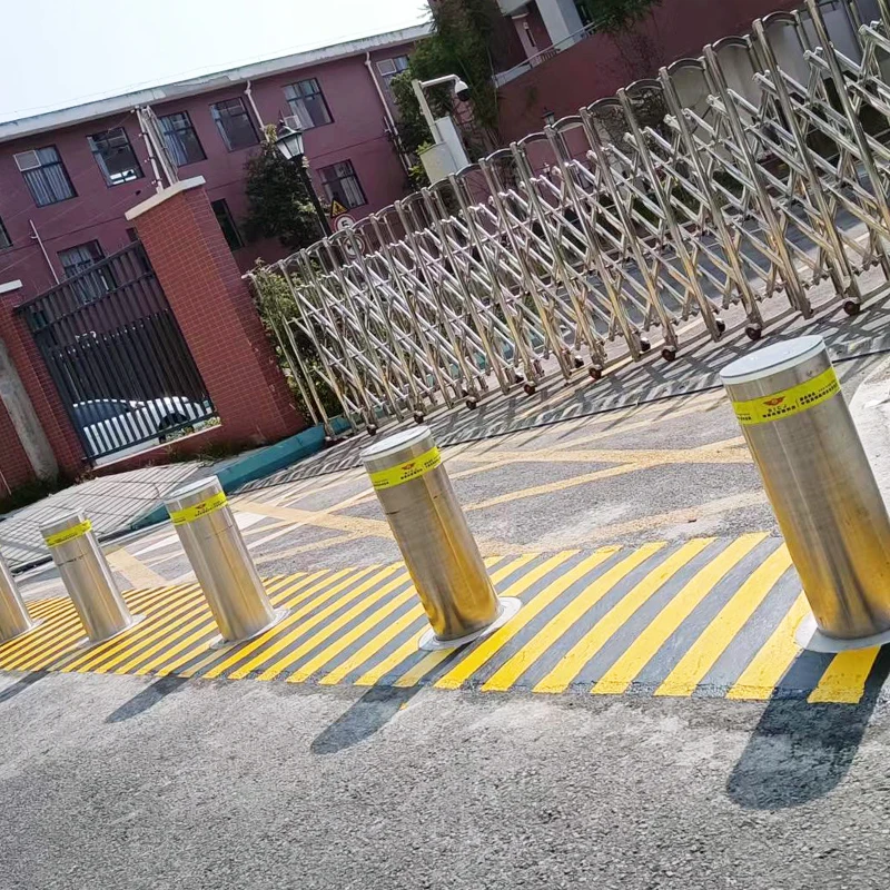 High-Resistance Bollard 900MM Prefabricated Crash Rated Bollards Hydraulic Public Space Bollard And Control Box