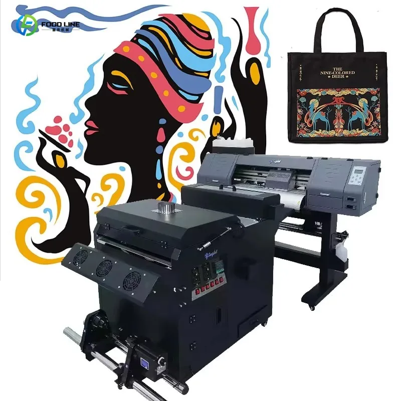 Customized High Quality Size 60cm Two Head High Speed Clothes printer Inkjet Garment  DTF Printing Machine with Xp600 printhead