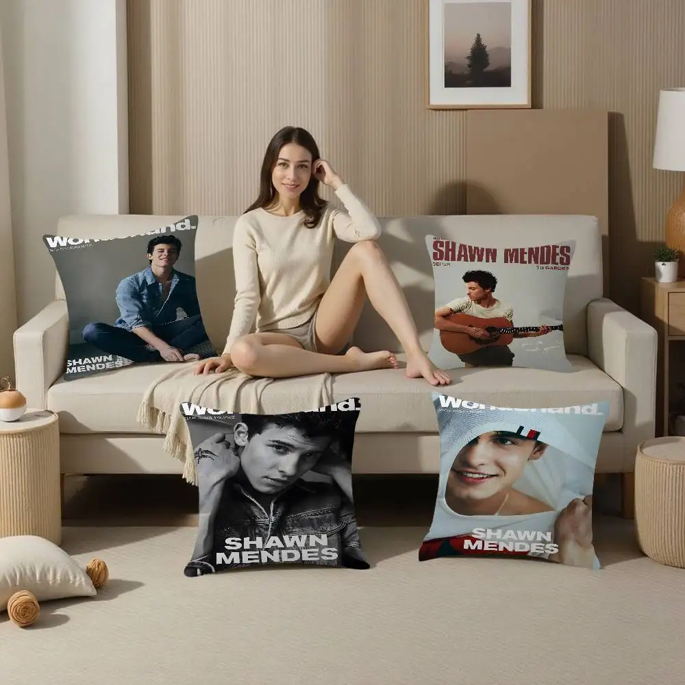 S-Shawn Mendes SINGER Pillow Cover for Bedroom Room and Living Room Sofa Decorative Cushion Cover