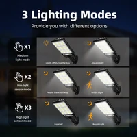 Outdoor Solar Garden Lights with Human Body Motion Sensor 3 Modes Terrace Garage Courtyard Waterproof Outdoor Solar Lamp 6