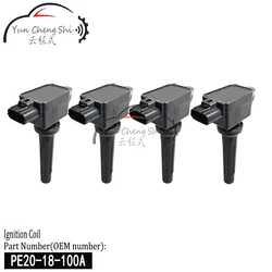 4PCS Ignition Coil PE20-18-100A  For Mazda CX-5 3 6 2.0L 2012-2018 PE2018100A PE20-18-100 PE2018100 PE01-18-100