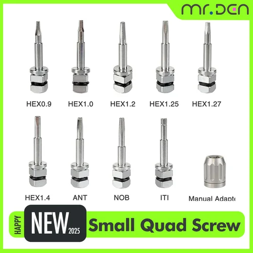 MR DEN-llave dinamométrica para implante Dental, trinquete de cabeza cuadrada, cuadrilóbulo, Osstem Dentium, adaptador de caja de restauración multimarca incluido