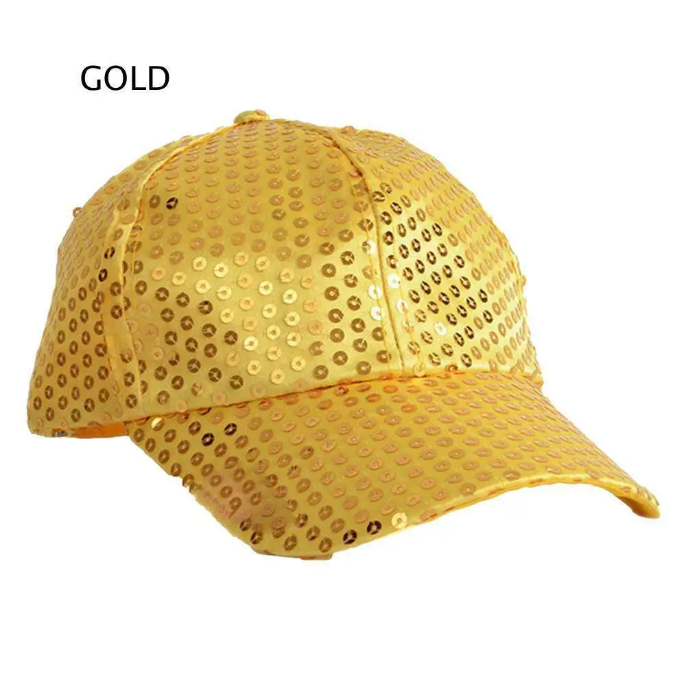 Women Men Glitter Sequins Baseball Caps Sequins Fashion Casual Hats Female Hip Hop Caps Christmas Halloween Event Party Hats 1PC