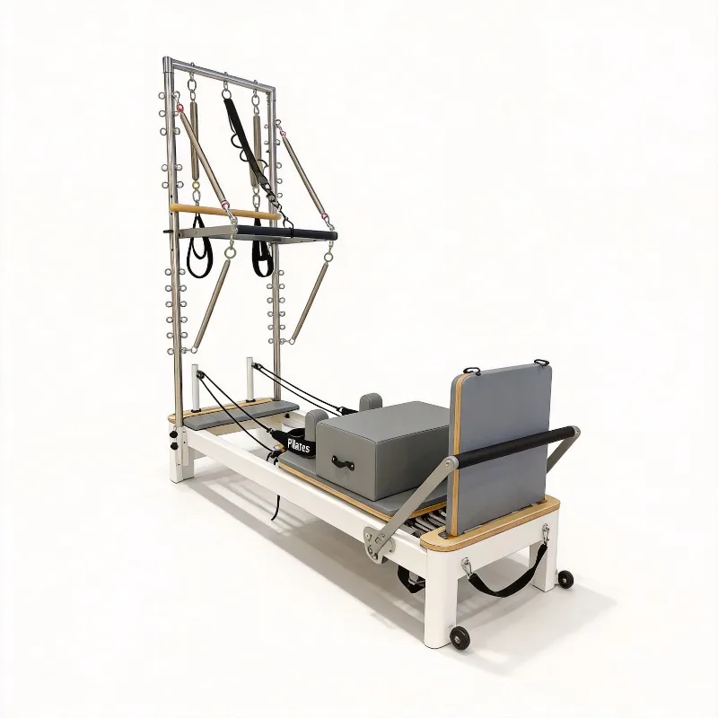 YTYIN Adjustable Full-Track Half-High Pilates Studio Bed With Aluminum Alloy Frame For Pilates Reformers