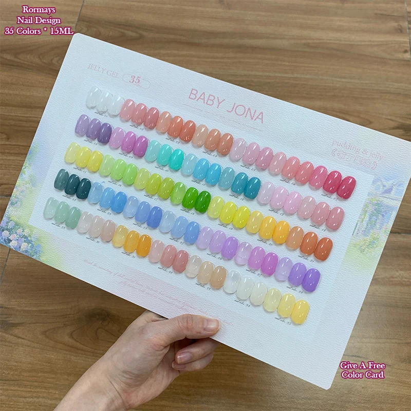 35 Colors Pudding Jelly Nail Gel Polish UV LED Soak Off Macaron Pastel Candy Color Semi Permanent Nail Art Manicure Varnish
