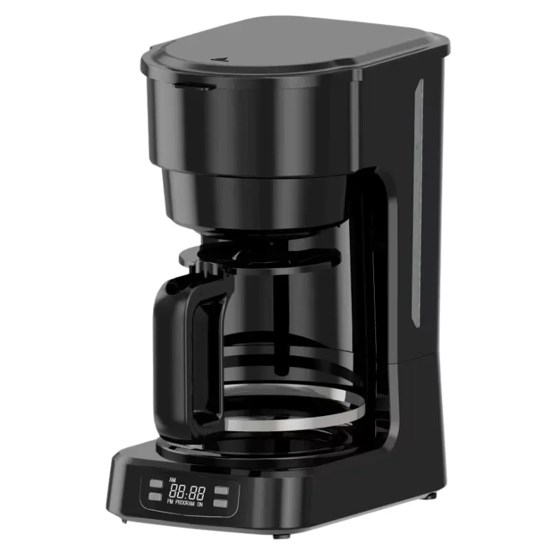 Electric 10-cup drip coffee maker with non-stick hot plate