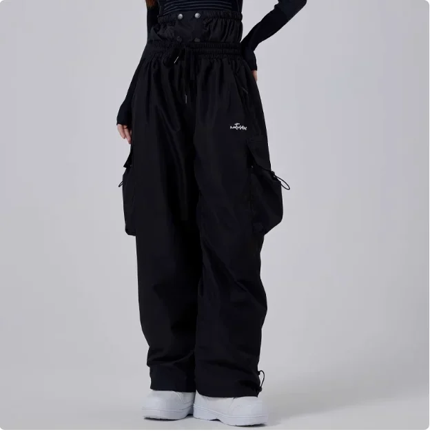 2025 Men Women Baggy Ski Pants Waterproof Windproof Loose Snowboarding Pants  Snowpants Outdoor Hip-hop Ski Cargo Pants