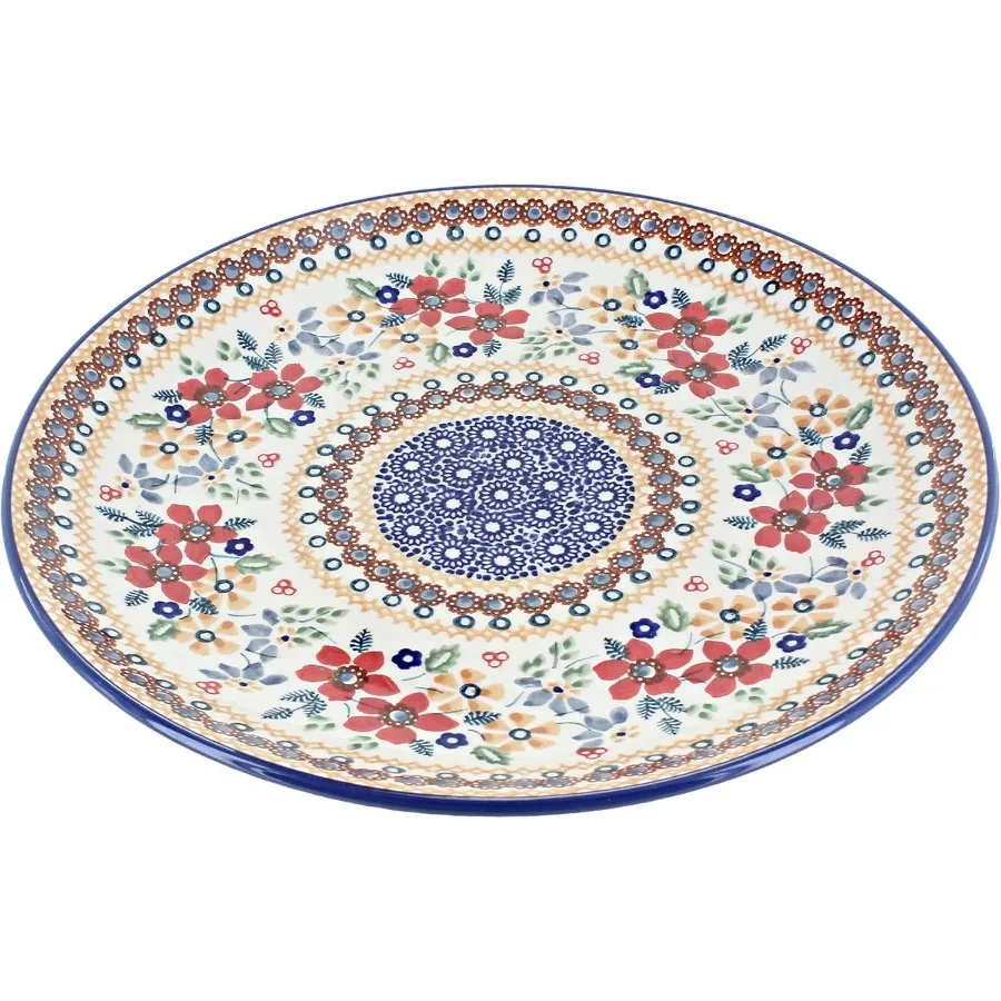 

Red Daisy Dinner Plate - 10" Diameter - Great for Everyday Dining, Casual Dining, or as Formal Dinnerware