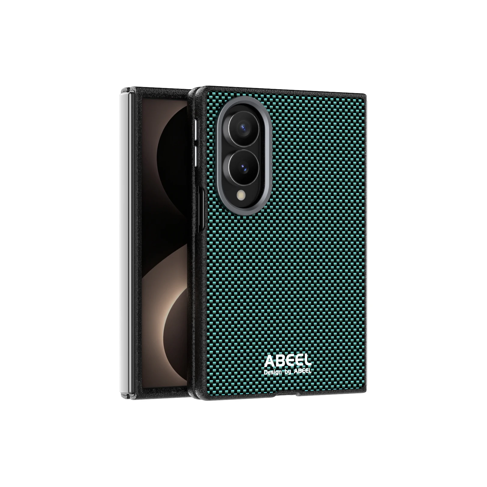 Carbon Fiber Solid Ball Pattern Casing For Samsung Galaxy Z Fold 8 Wide Case 8 Ultra Magnetic Soft Mobile Phone Cover