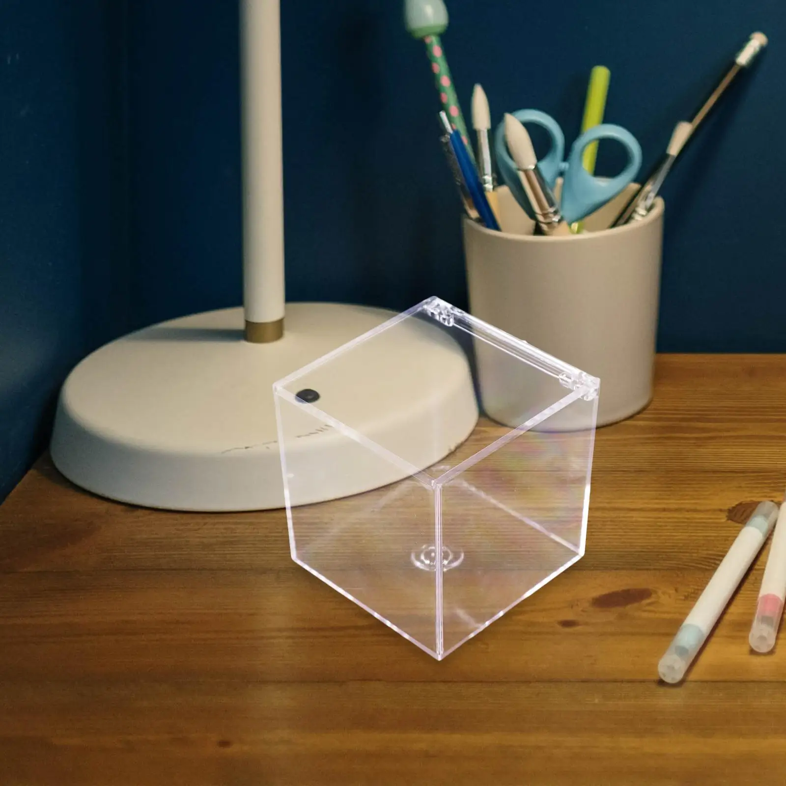 Acrylic Storage Box 10cm Transparent Display Case for Figure Toy Figurine Model Holder Desk Organizer Exhibit