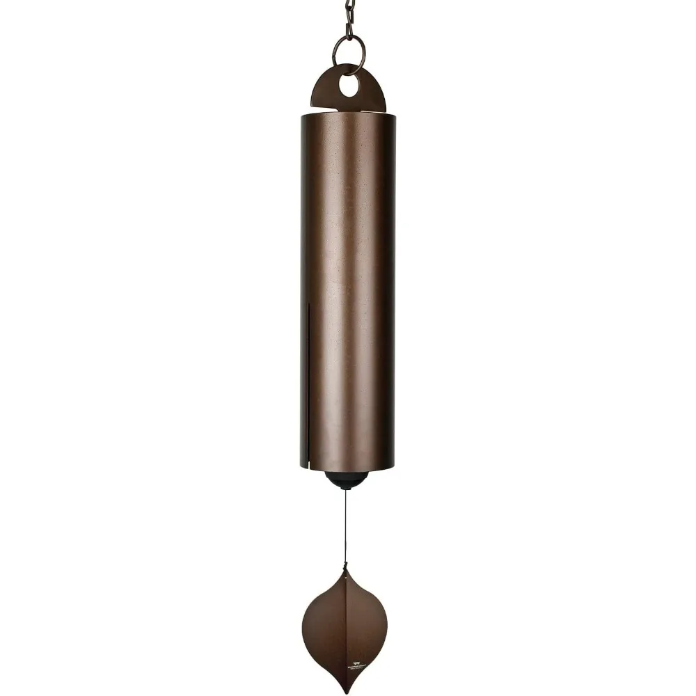 Wind Chimes Heroic Windbell Antique Copper Aluminum, Steel Bell, Grand Large 52-Inch,Deep Tone Sound Wind Bell for Outdoor Decor