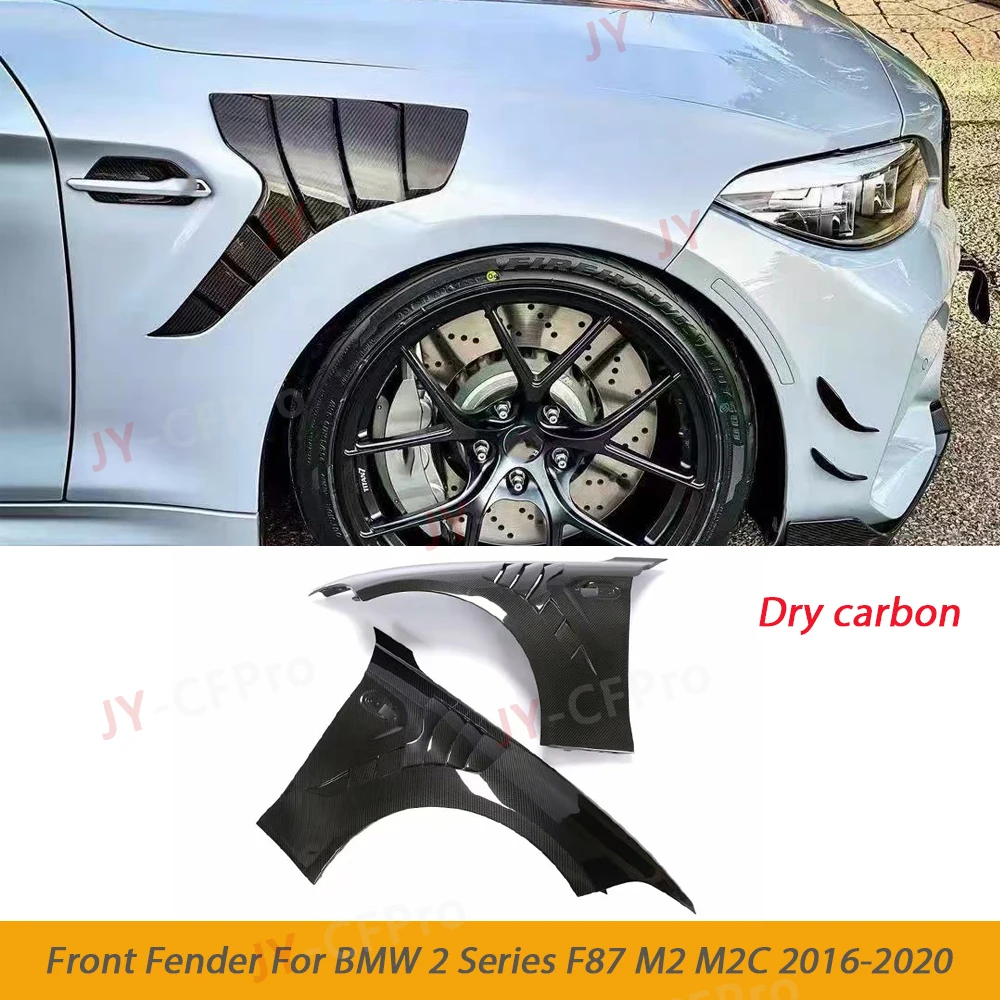 

Dry Real Carbon Fiber FRP Car Front Side Fender Vents Trim Cover Bodykit For BMW 2 Series F87 M2 M2C 2016-2020