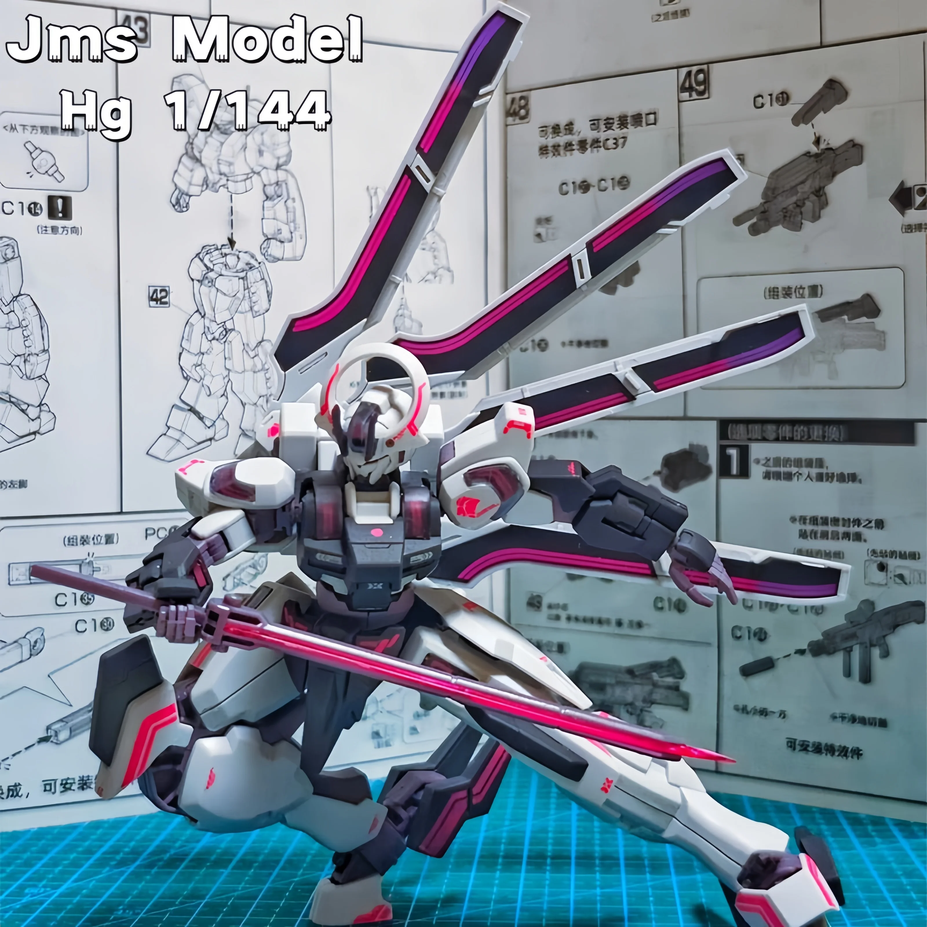 

В наличии Jms Model Hg 1/144 Schwarzette Red Color Assembly Model Kit The Witch From Mercury Фигурка Пластиковая модель игрушки